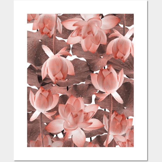 Ethereal Red Lotus Wall Art by StudioGrafiikka